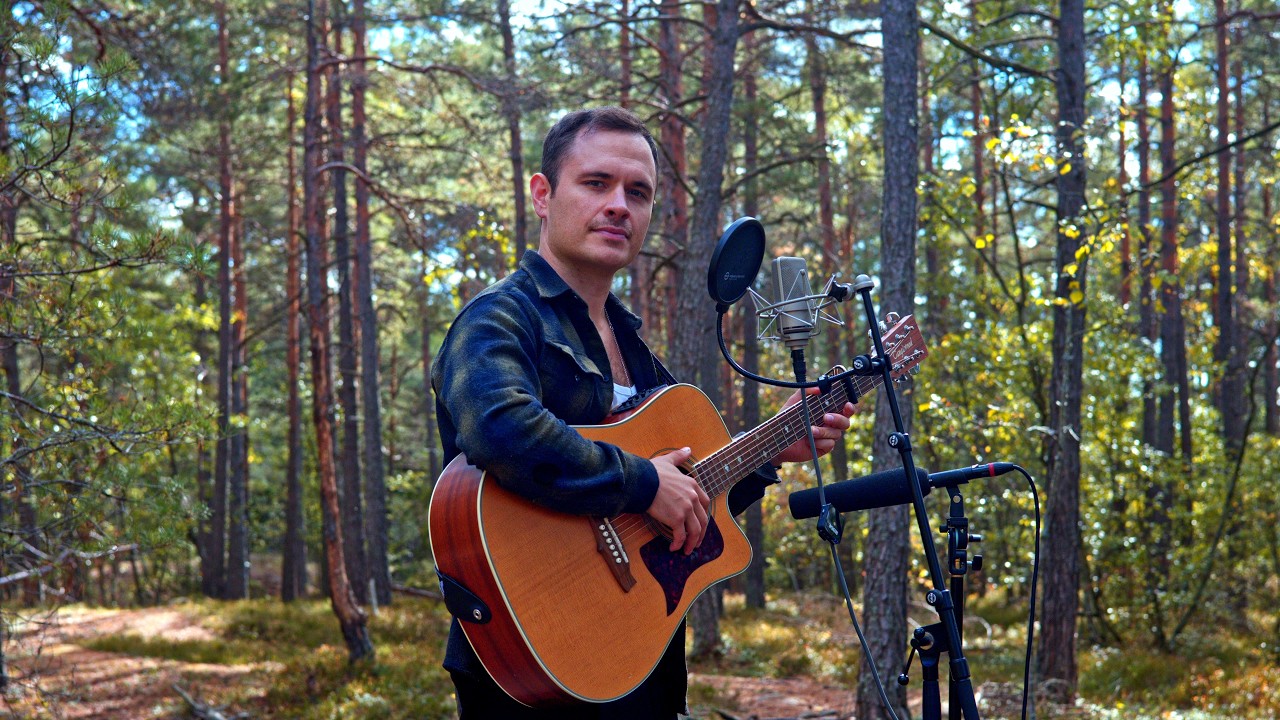 Stay live acoustic performance from the forest — actual YouTube thumbnail
