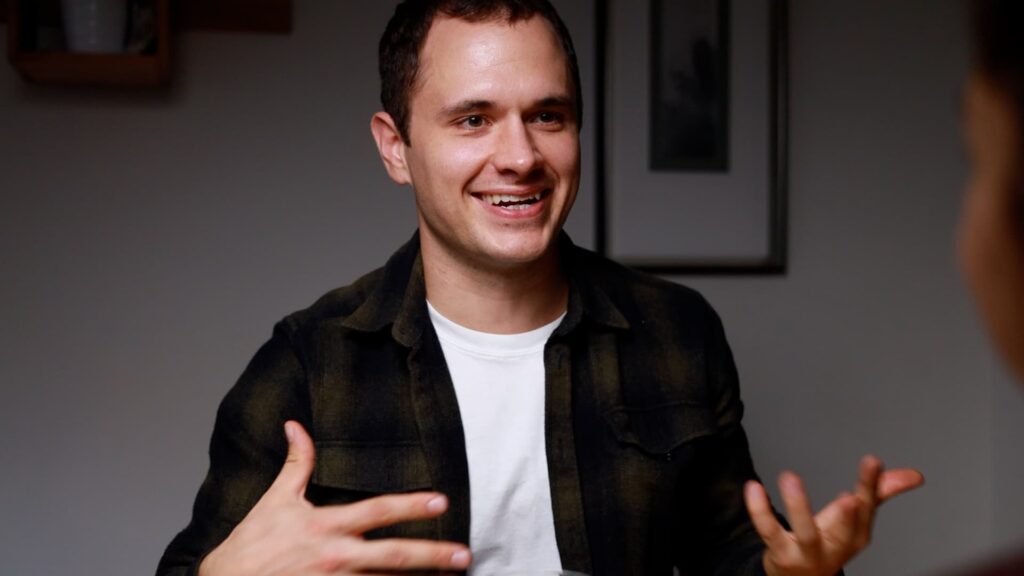 Simon Rajala recording a cinematic self-tape audition at home — example from “The Professional’s Self-Tape Guide”