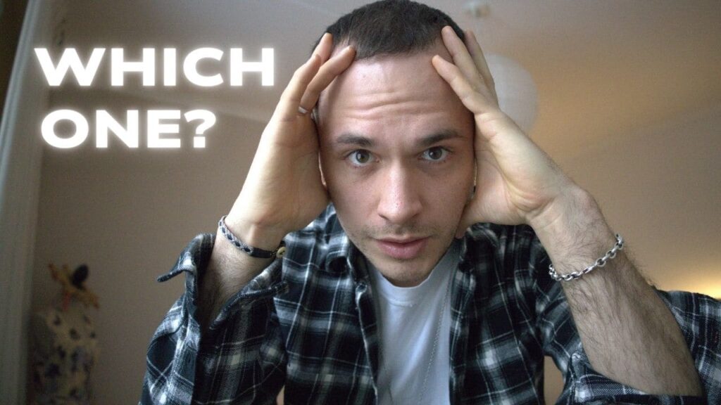 Actor thinking about a difficult creative decision